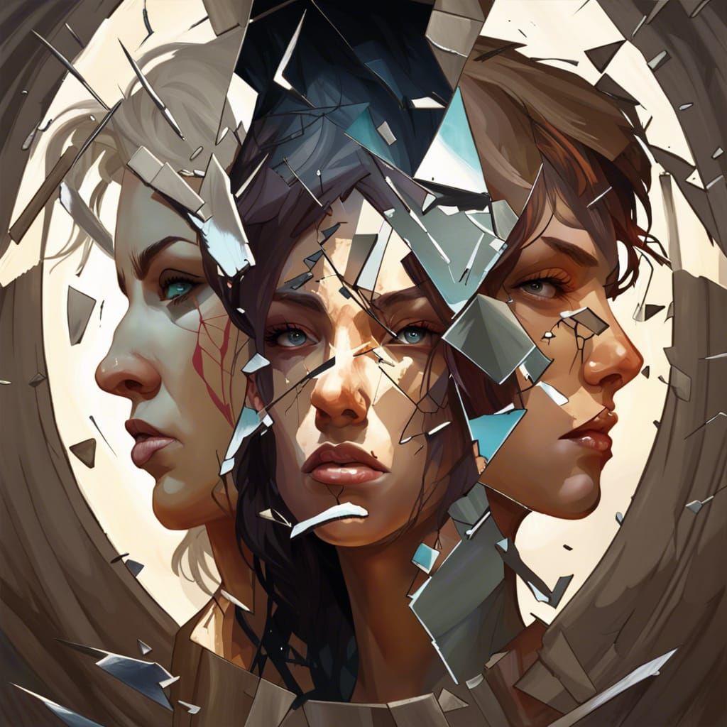 Shattered Personalities: A Digital Art Portrait