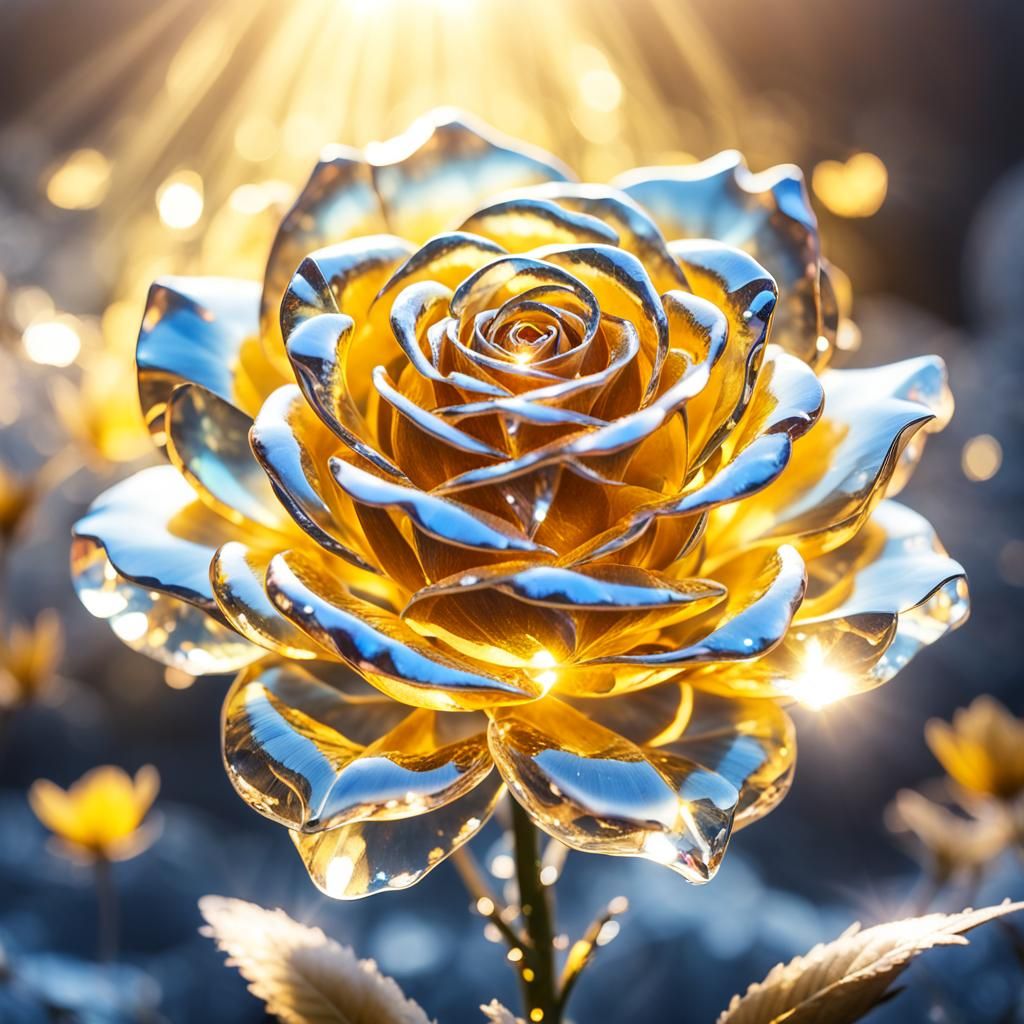 Dazzling crystal rose