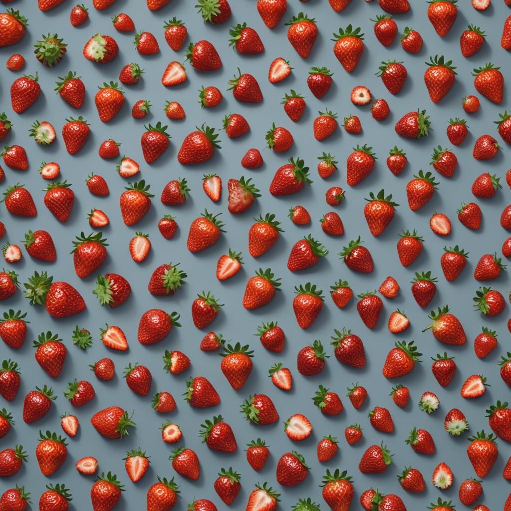 Strawberry Woman: Hyperrealistic Fruit Composition