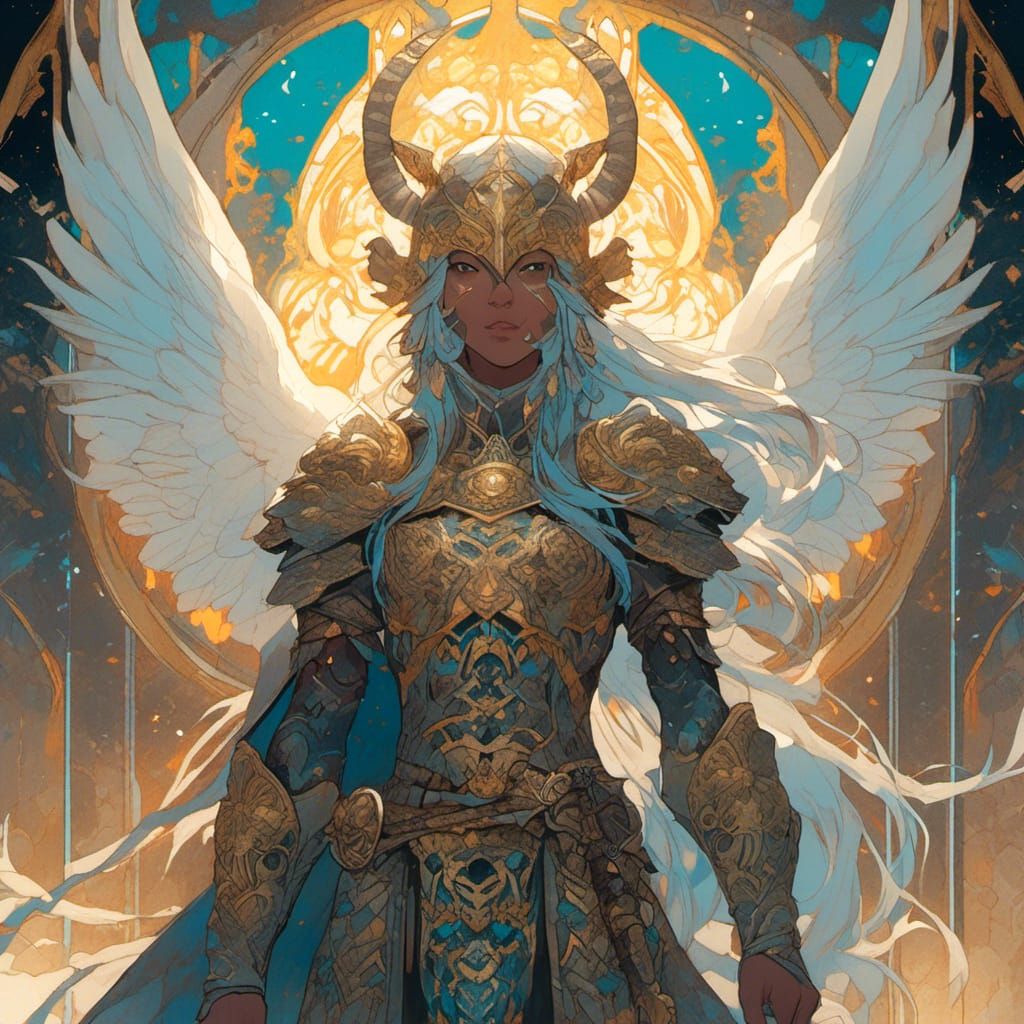 Fairy Viking Berserker in Cosmic Astral Illustration