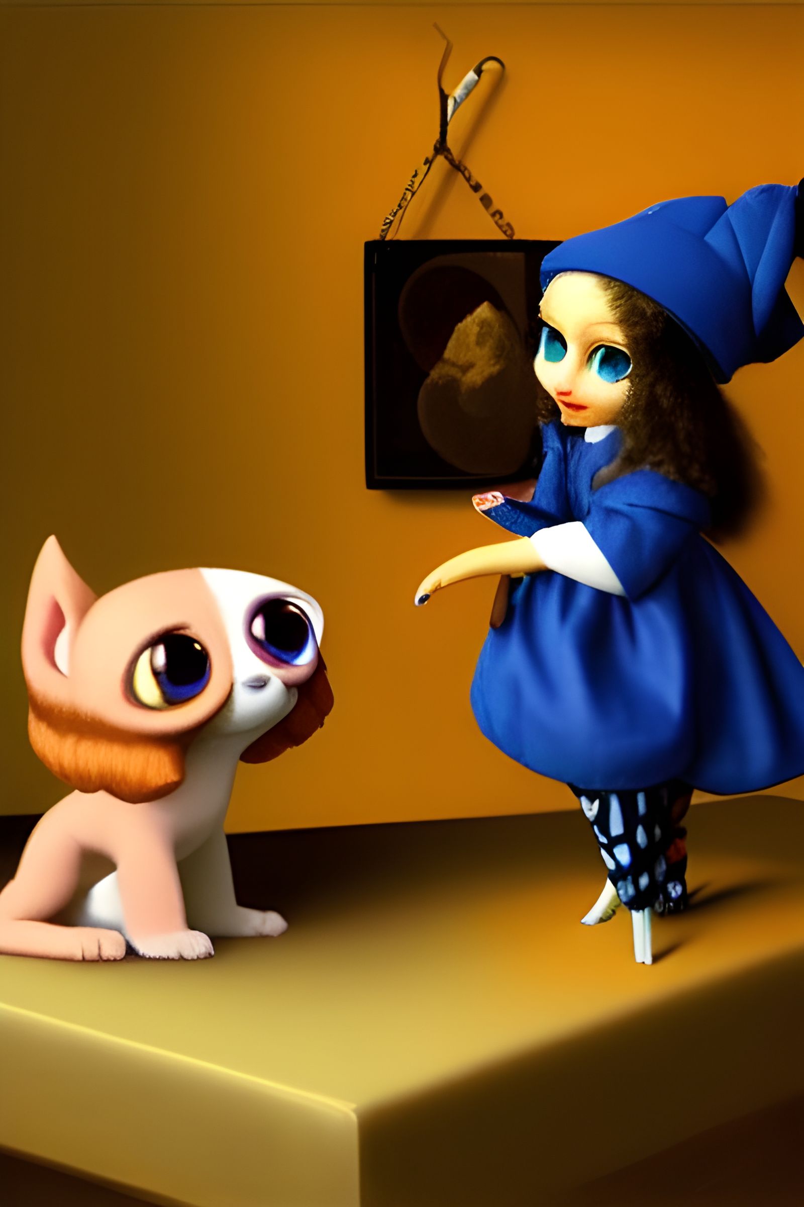 Psychedelic 3D Littlest Pet Shop Dog as Art