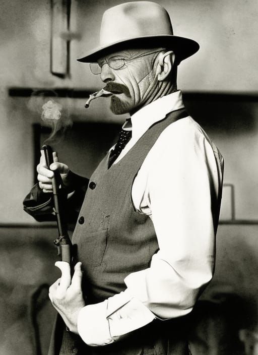Gangster Walter White in Film Noir Style