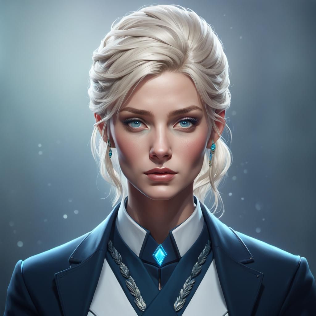 Nordic Woman Portrait in Digital Art Style