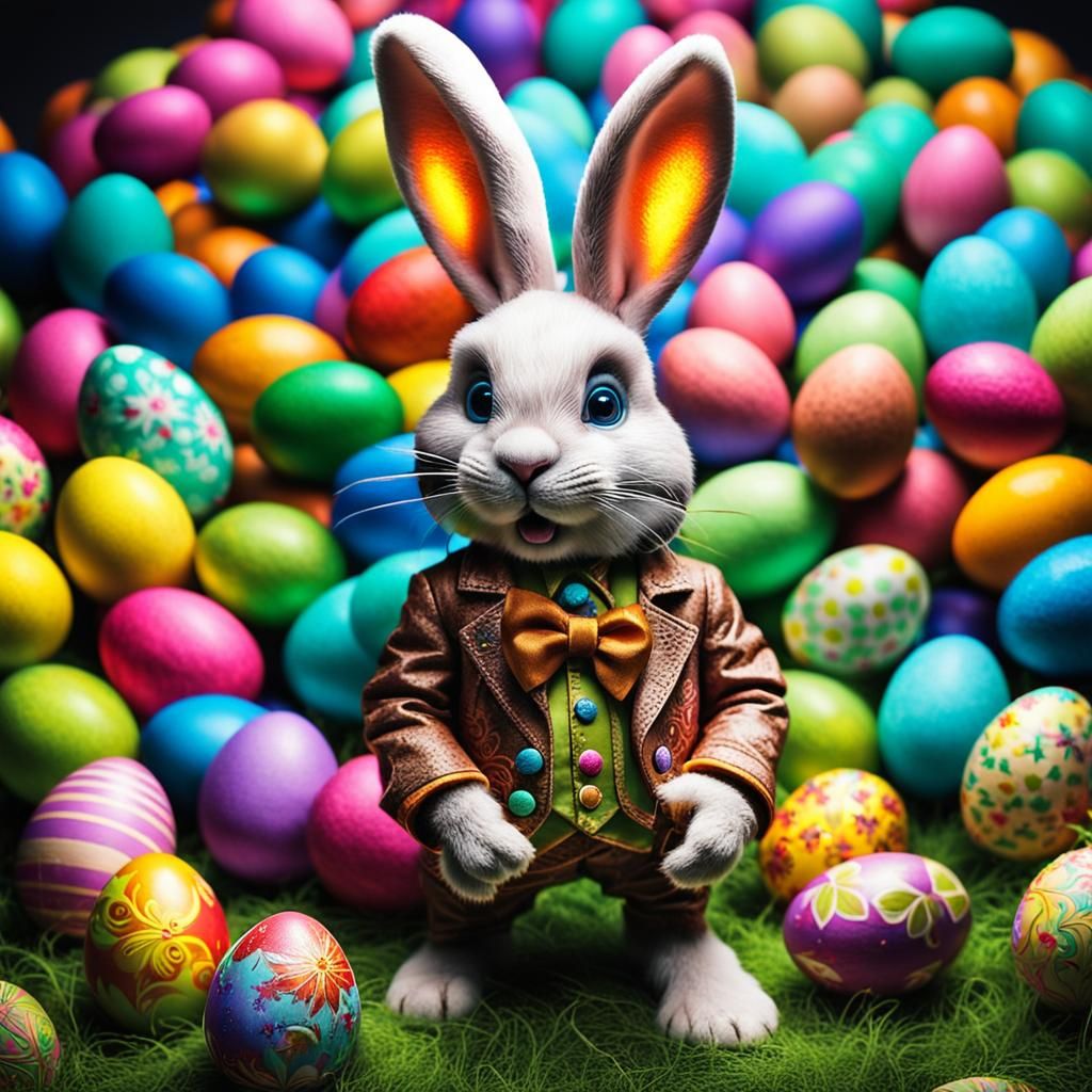 Fantastical Easter Bunny with Laser Lights