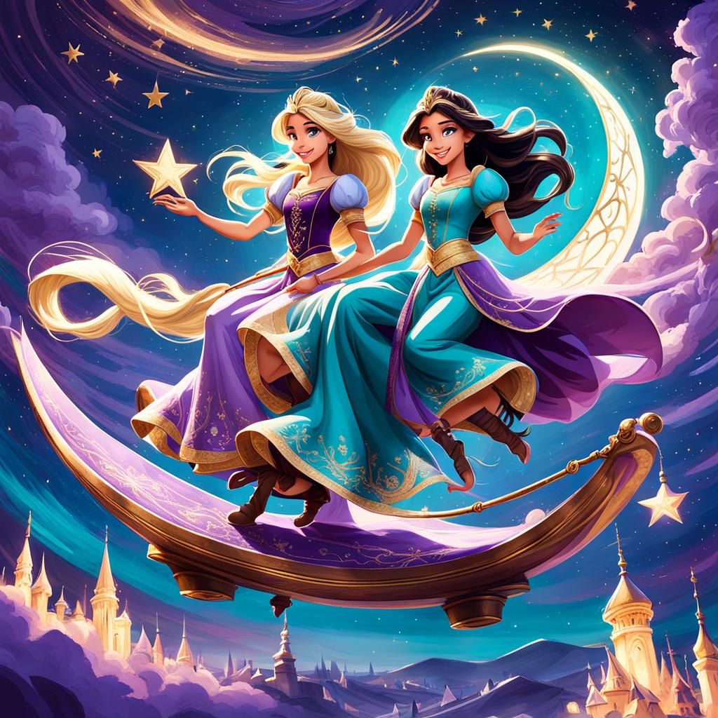 Jasmine and Rapunzel's Magic Carpet Adventure