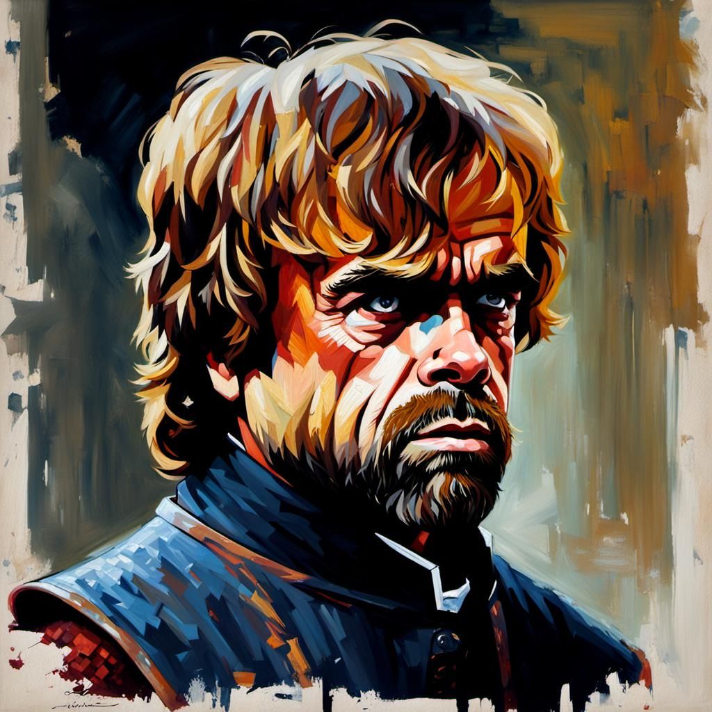 Tyrion Lannister Portrait as Impressionist Oil Painting