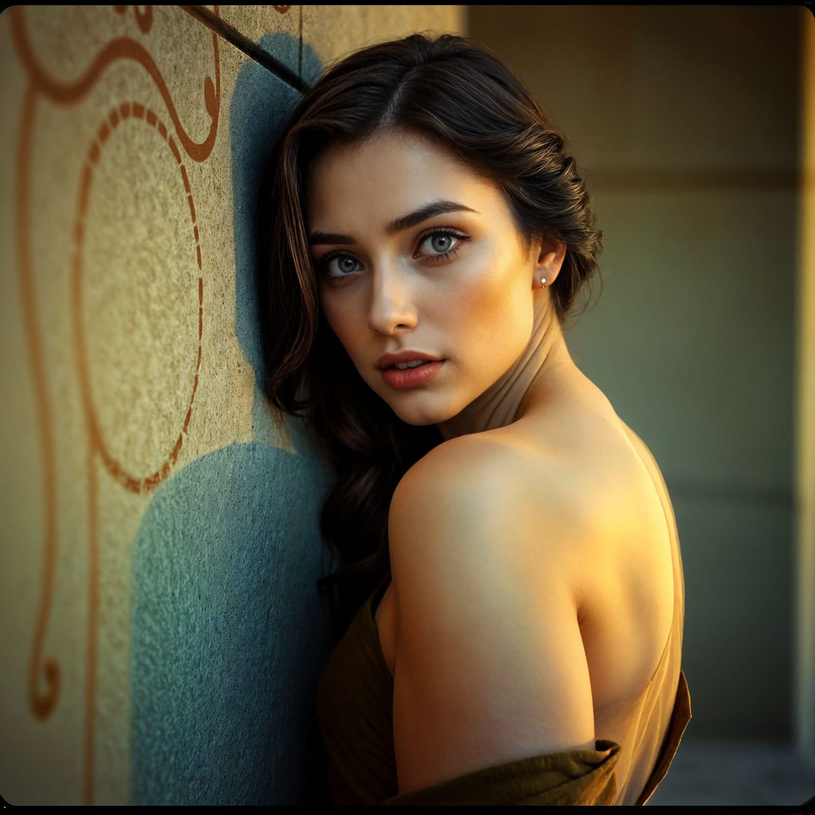 Elegant Woman in Cinematic Pose