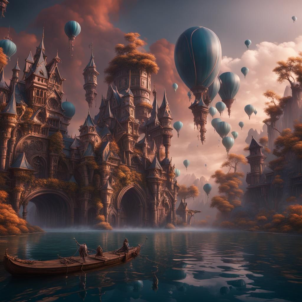 Fantastical Floating Dreamscapes in Detailed Matte Painting