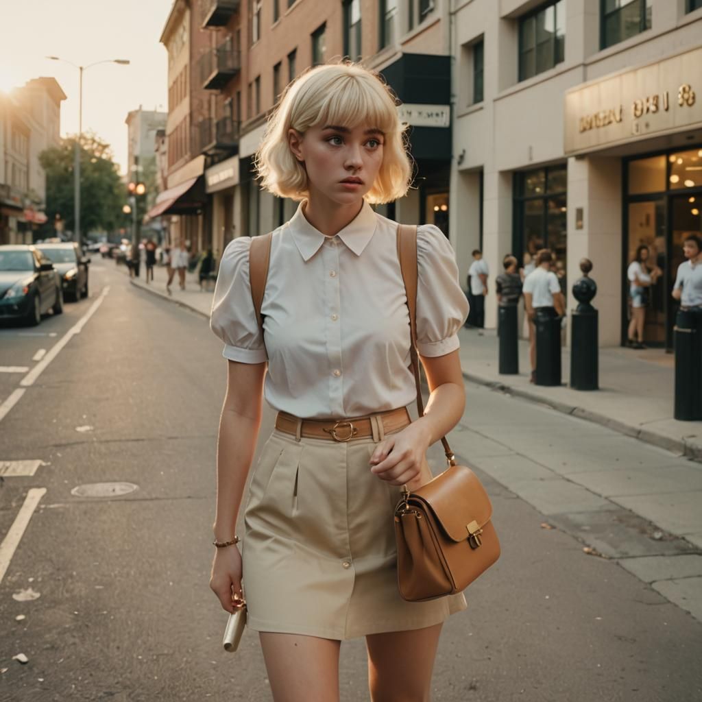 Boy in Skirt Finds Surprise: Cinematic Film Still