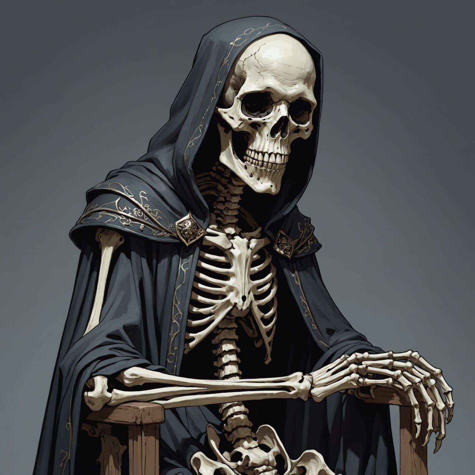 Skeletal Lich Unamused, D&D Inspired Character
