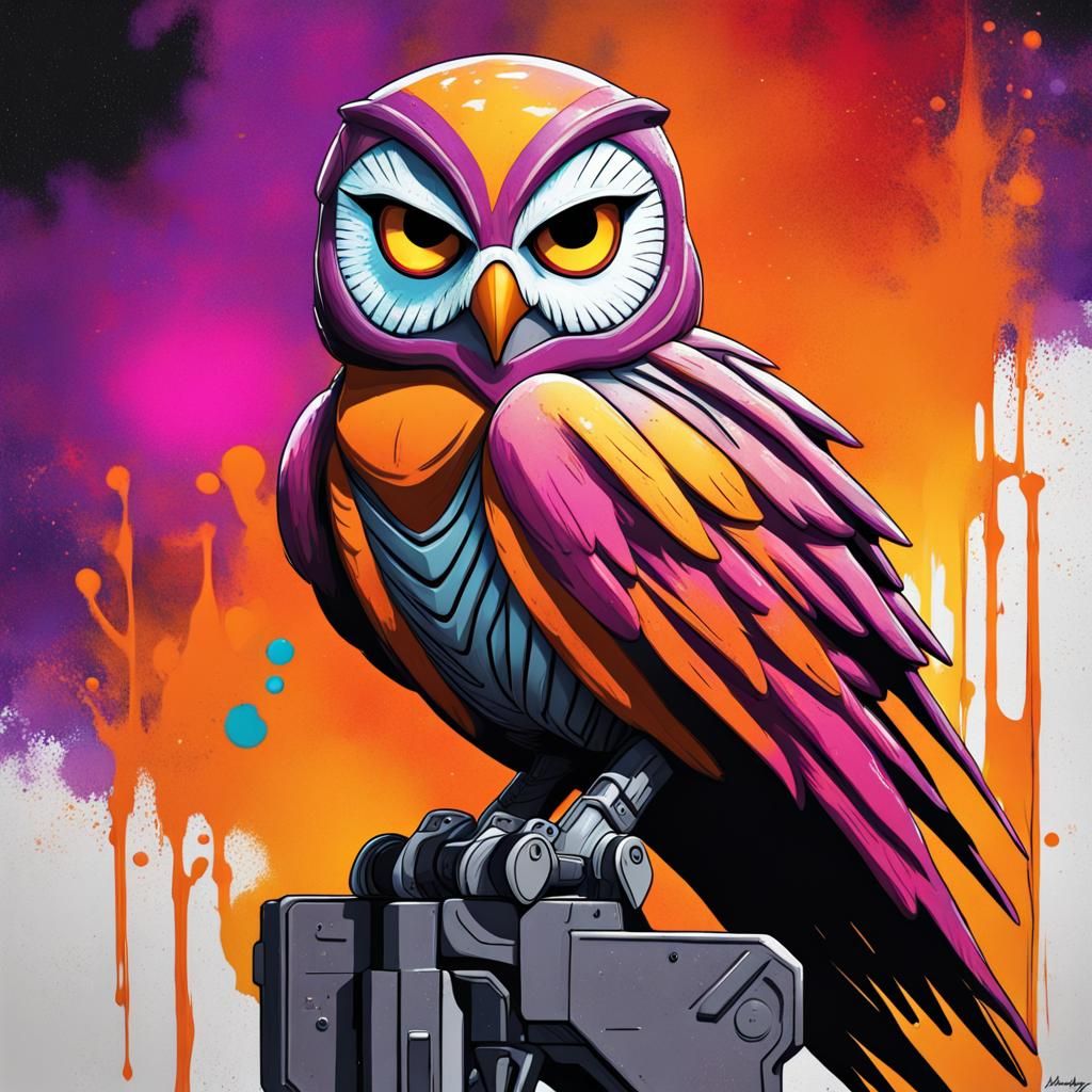 Sabine Wren's Phoenix Owl in Graffiti Art