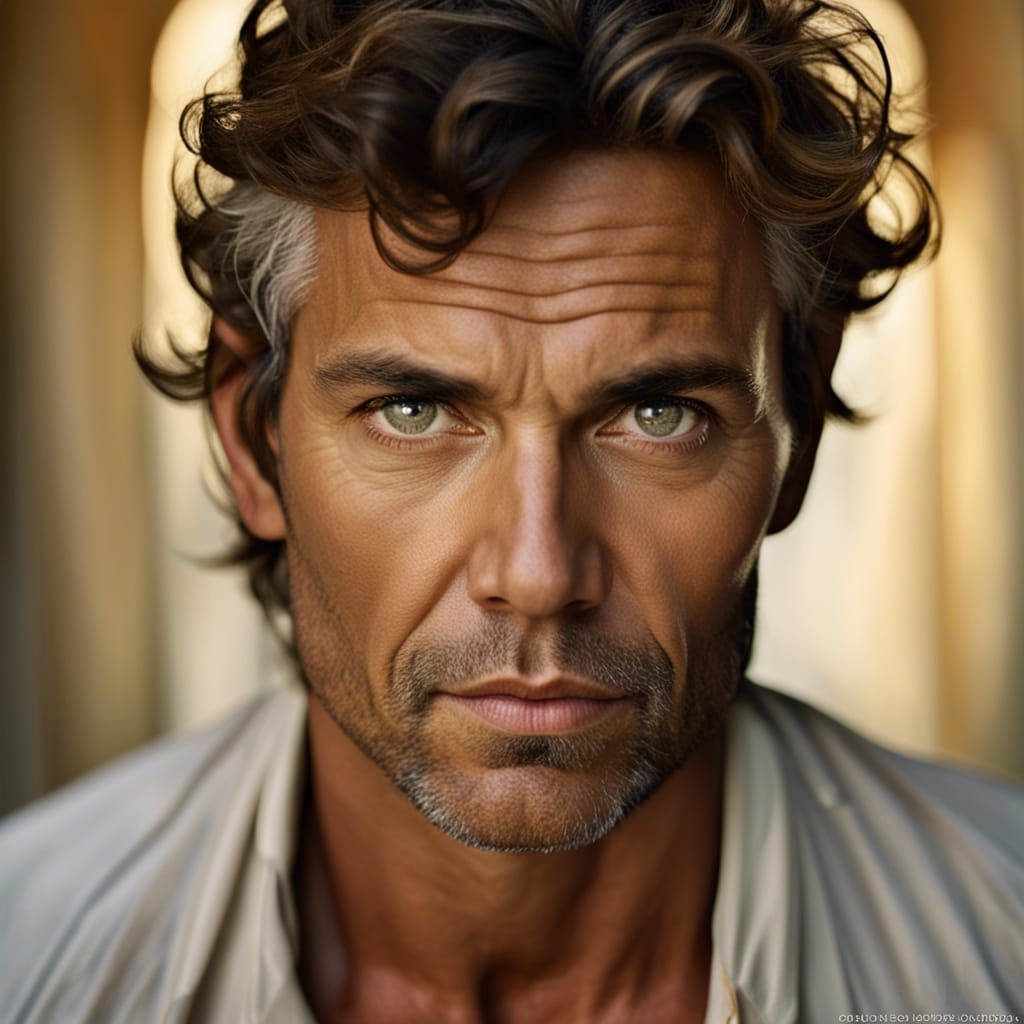 Masculine Angel Portrait in Professional Photography Style