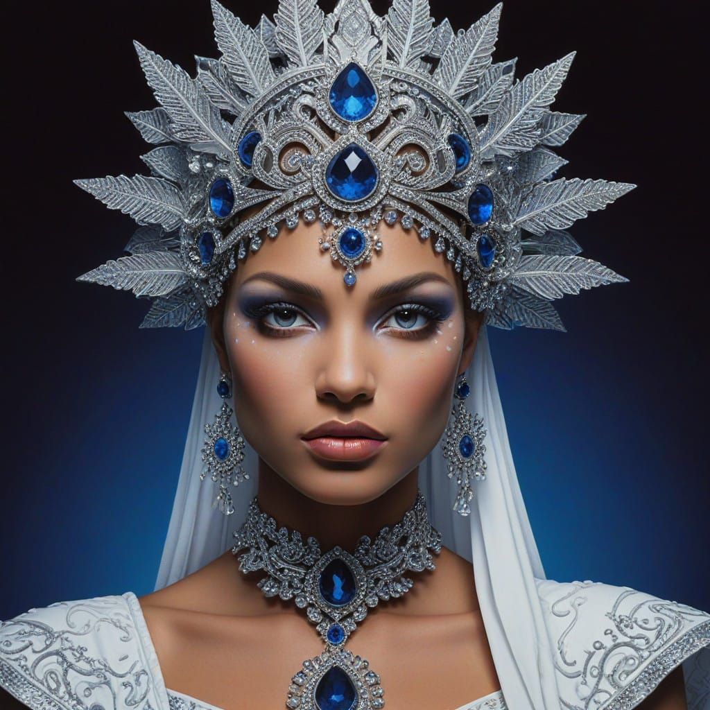 Ethereal Goddess in Crystal Adornments