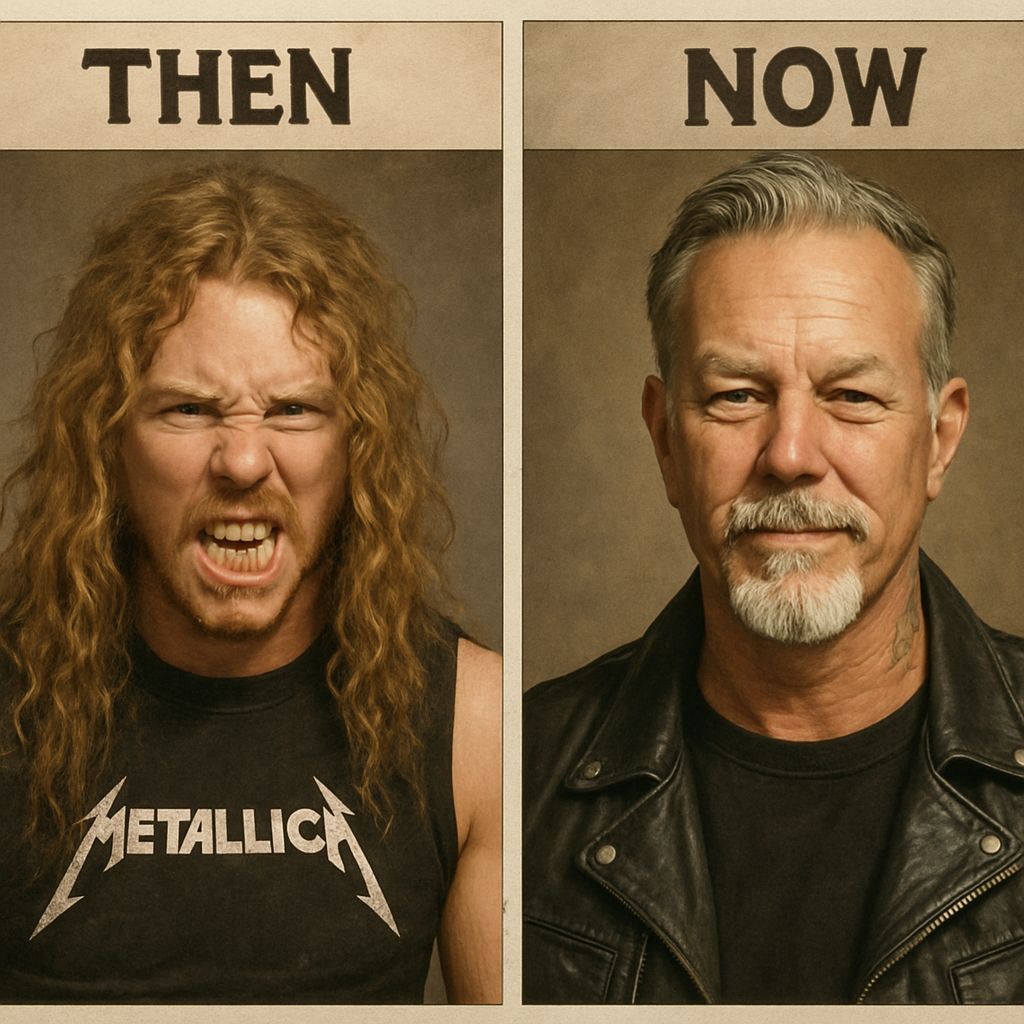 James Hetfield: Then and Now in Comic Art