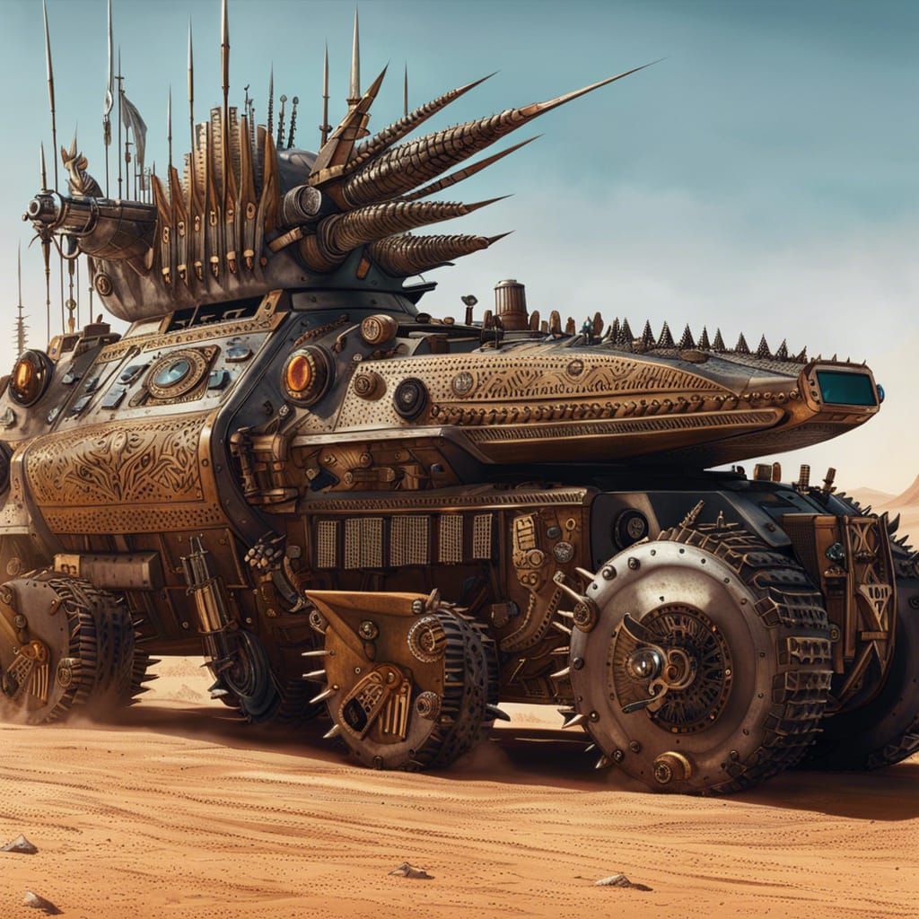 I'm not sure what sci-fi show this armored vehicle is from, but I'd definitely want to watch it!