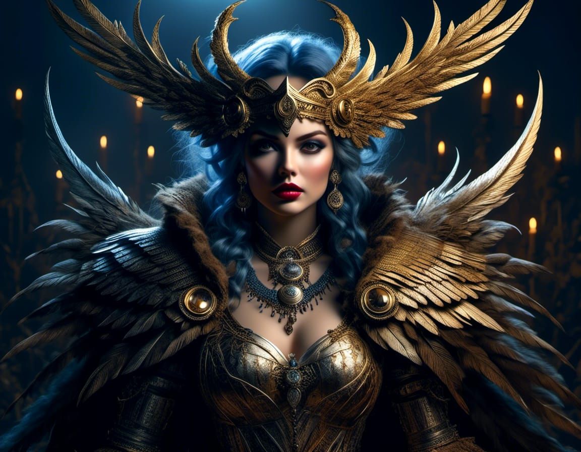 Rockabilly Woman's Escape: Scarecrow Horror in Acrylic