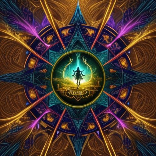 Demon King and Fairy Princess in Mystical Forest