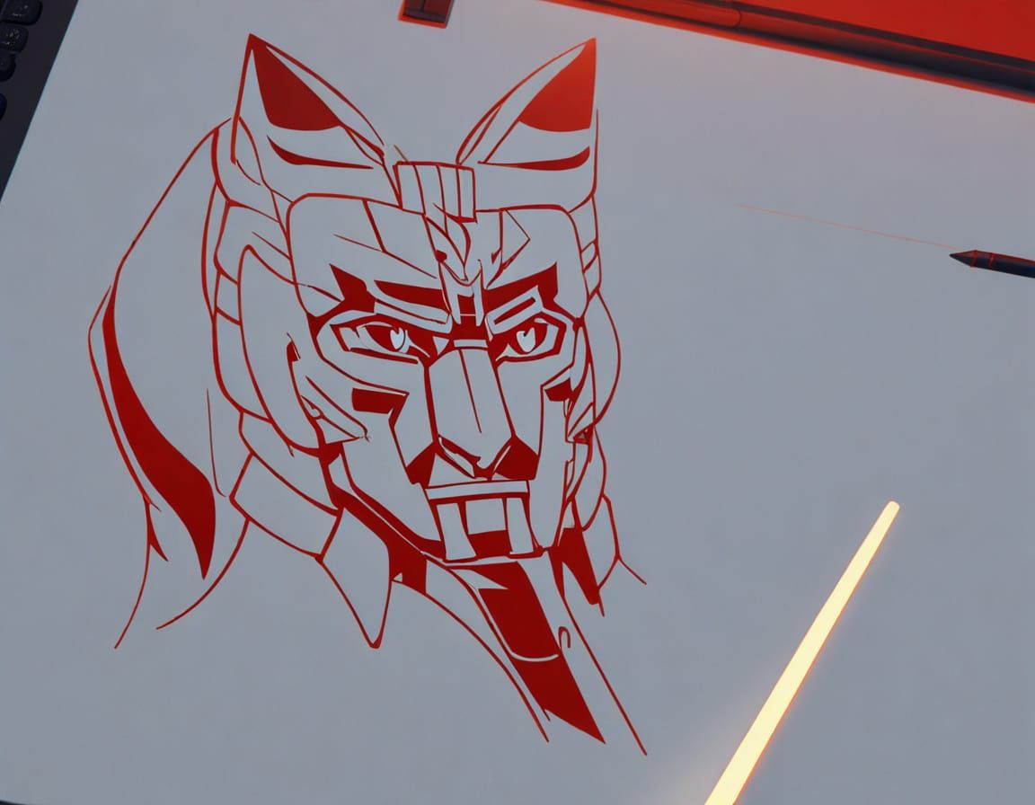 Neon Manga Concept Art: Rohand's Mystical Saber