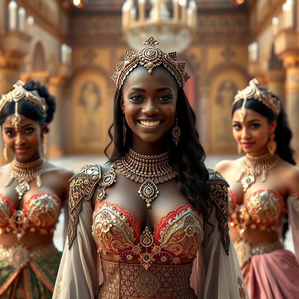 Futuristic Arabic Princess in Baghdad Court