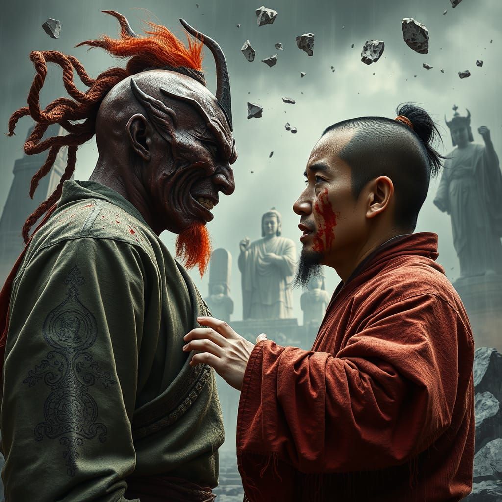 Shaolin Monk Battles Evil Warlord in Hyper-Realistic, Cinema...
