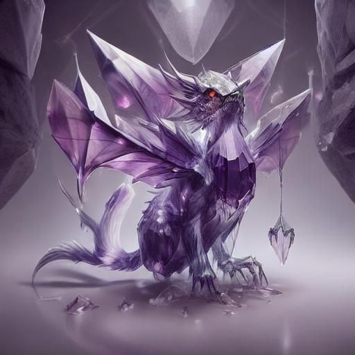 Crystalline Mythos Creature in Crystal Style