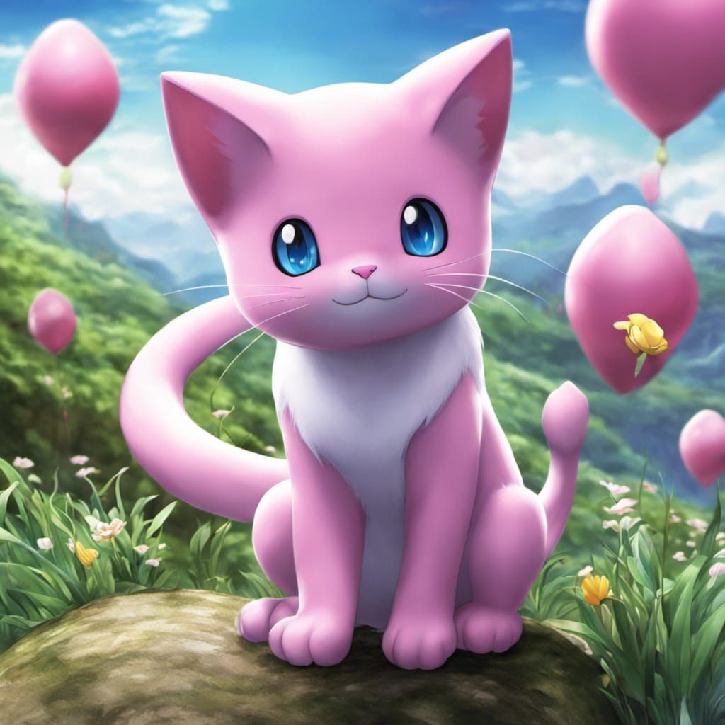 Mewtwo Pokemon Anime Art in Deep Color