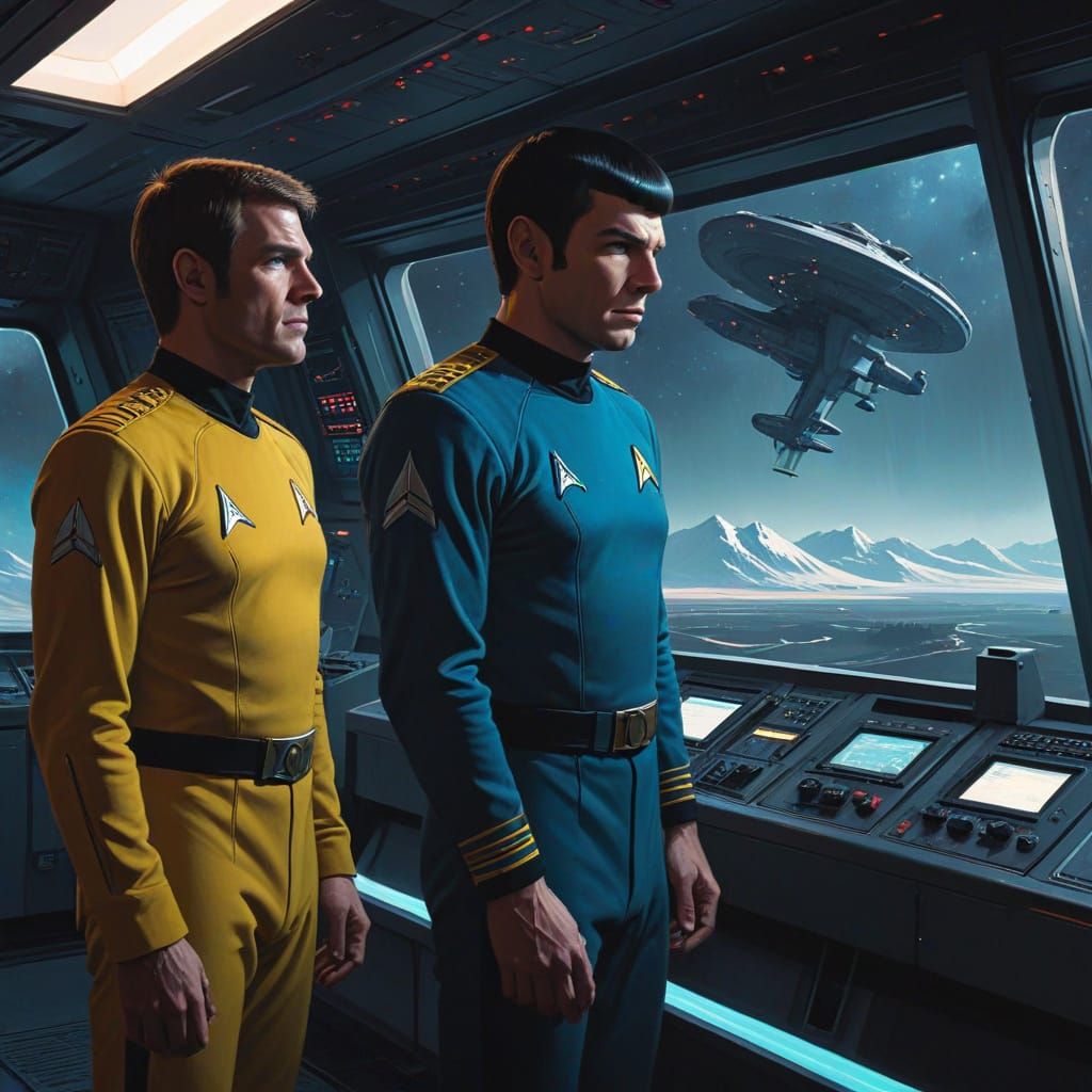 Starfleet Heroes Stand Tall in Retro-Futuristic Space