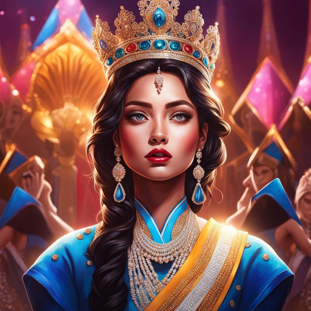 Girl Wins Beauty Pageant in Hyperrealistic Style