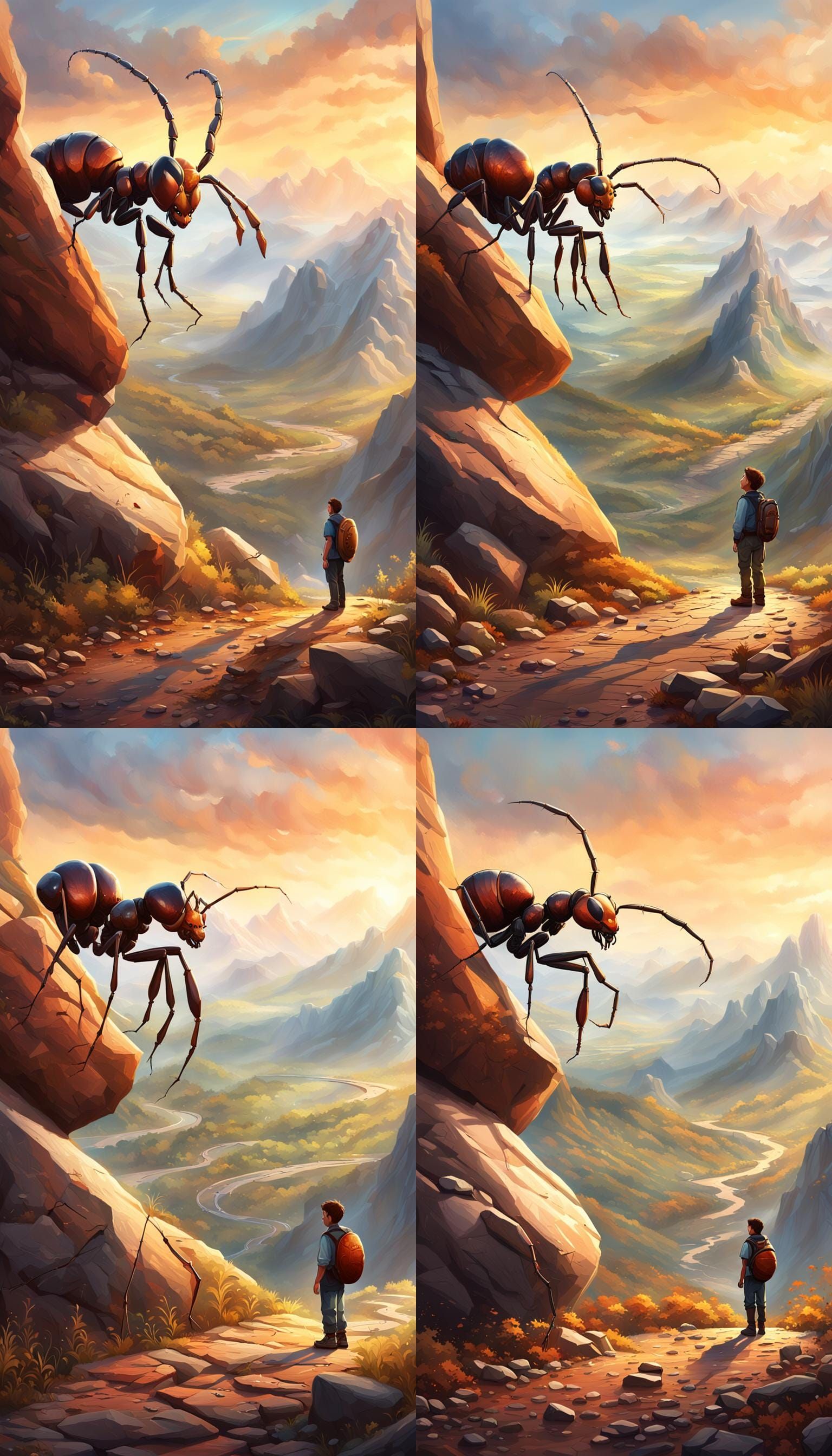 Giant Ant Concept Art with Dramatic Lighting