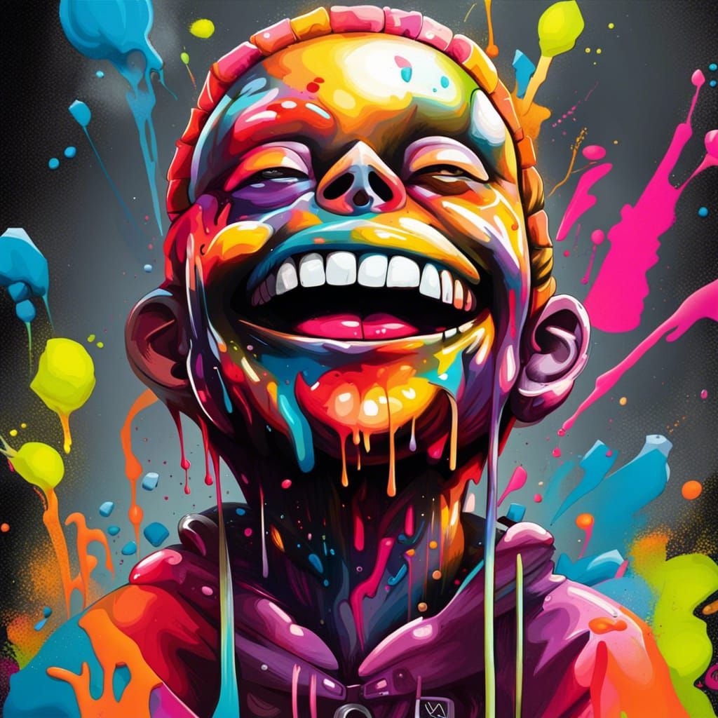 FluorMan Graffiti Art Profile Picture in Street Style