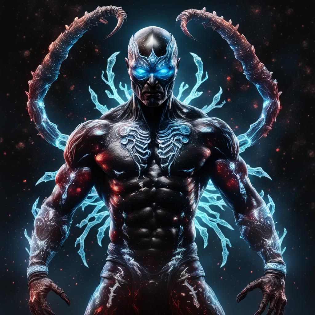 Cosmic Scorpion King in Astral Illustration Style