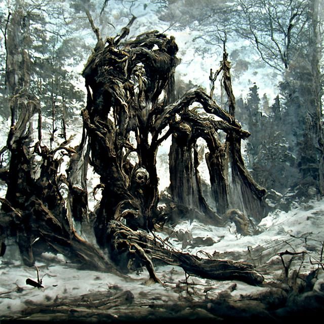 Sinister Old-Growth Forest in Detailed Matte Painting