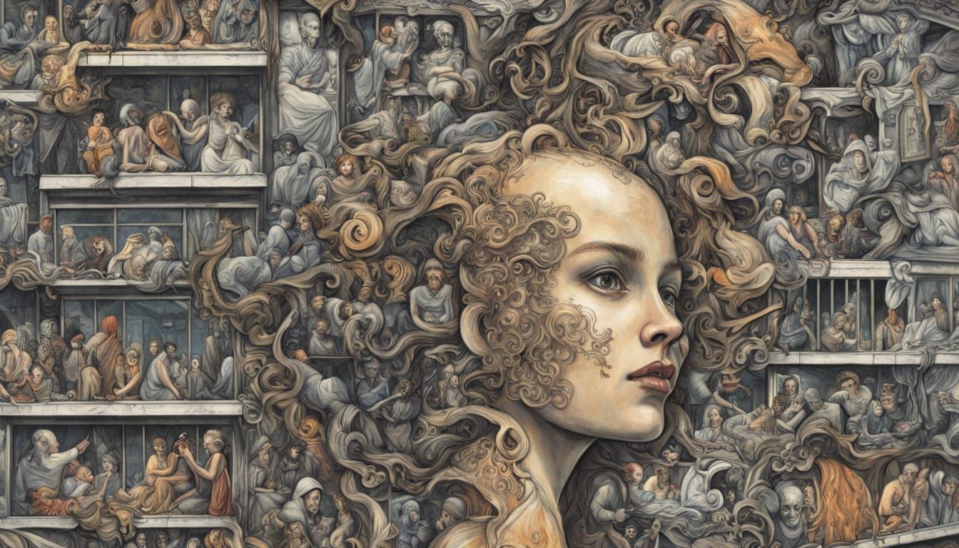 Cyberpunk Dystopia: A City Consumed by Darkness and Desire