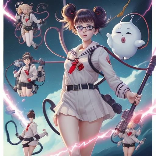 Ghostbusters Sailor in Anime Key Visual Style
