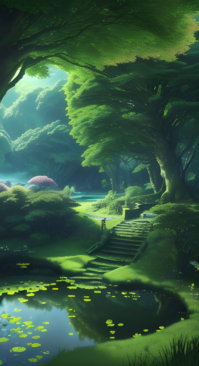 Lush Green Planet with Enormous Trees in 8K