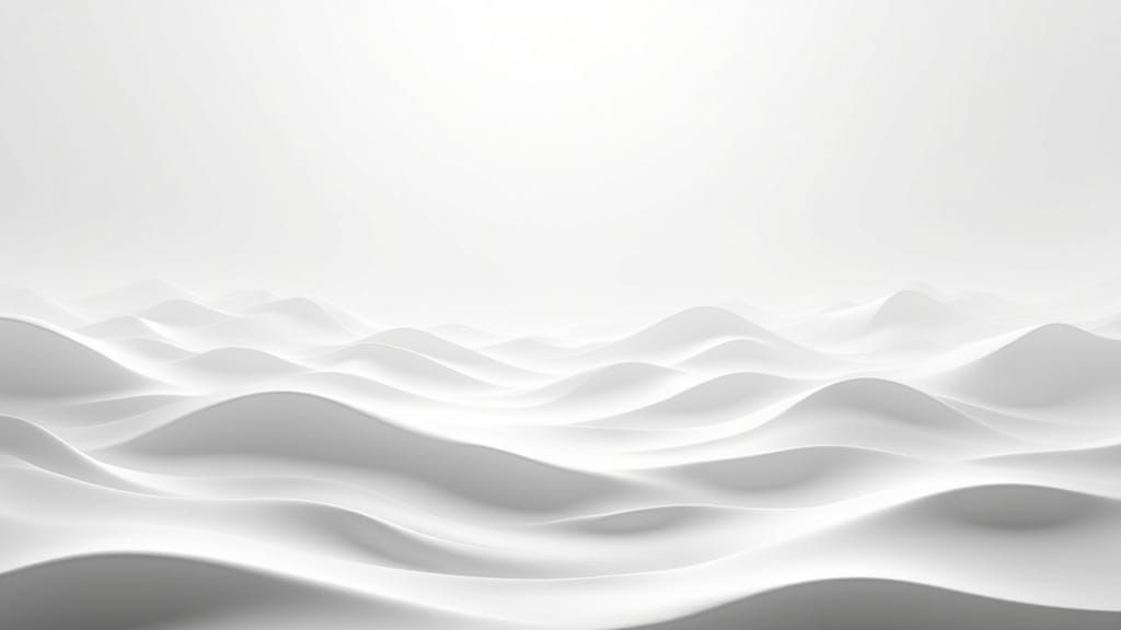 Ethereal White Abstract Landscape in Minimalist Style