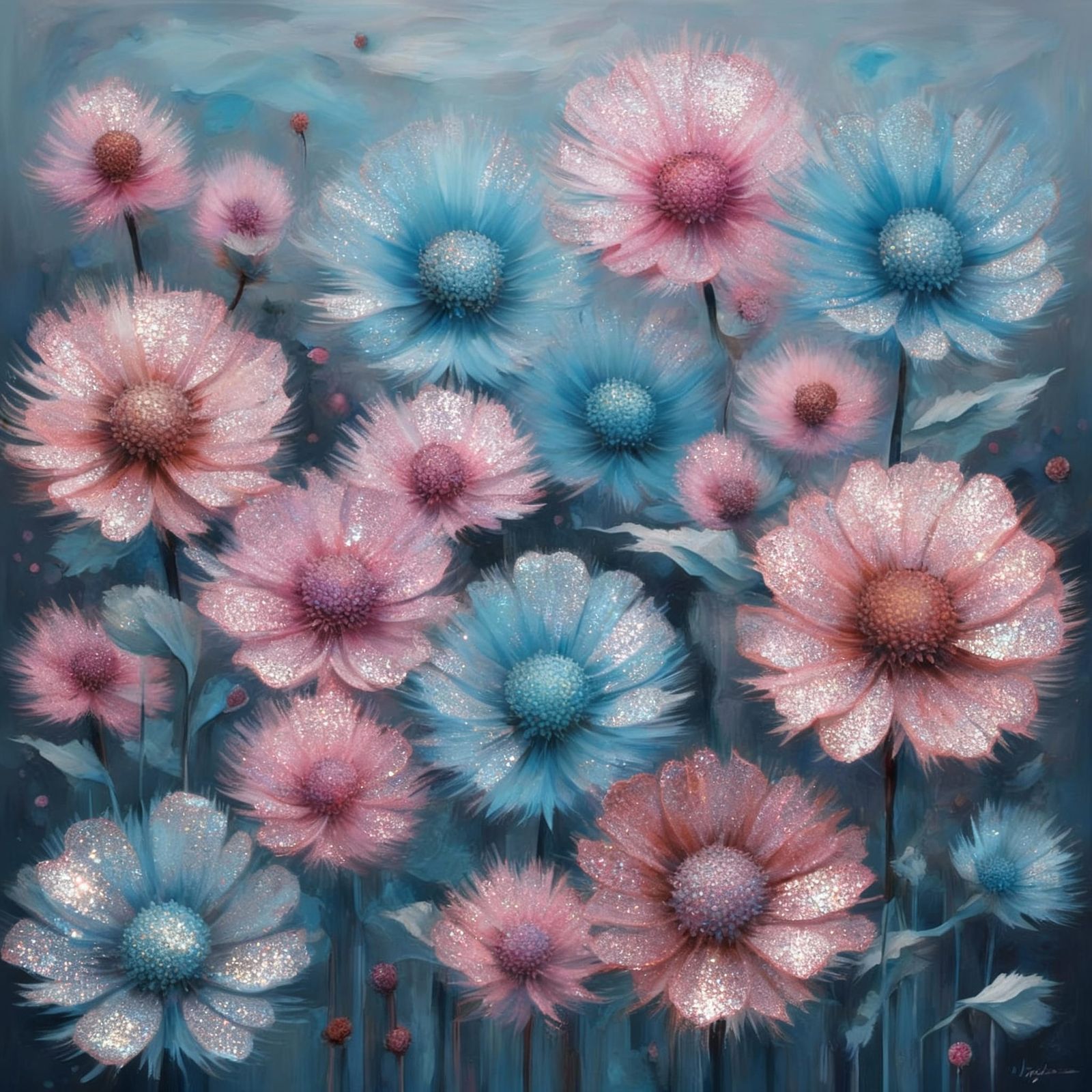 Abstract Surrealist Painting of Thistle Sycamore Athens