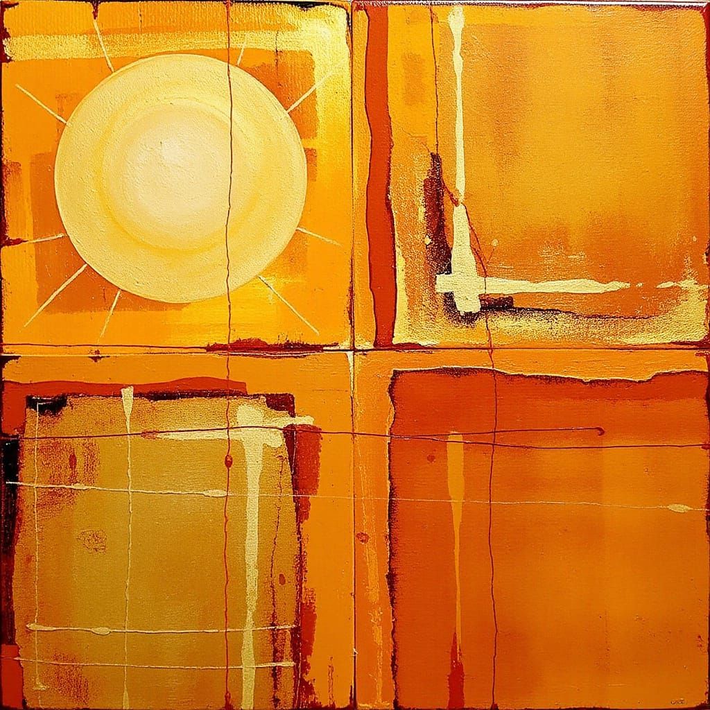 Dazzling Chrome Superior Umber Abstract Art