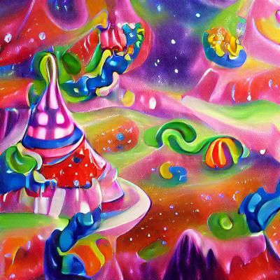 Psychedelic Space Club: A Gouache Wonderland
