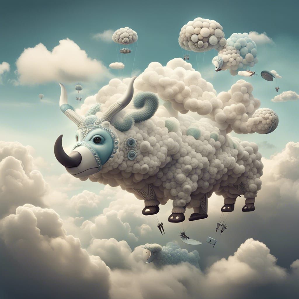 Cloud Fantastical Animal - then AI creates this Gorgeous Guy - Name TBD