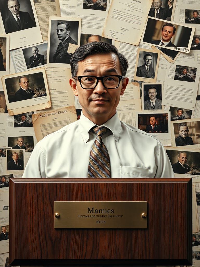 Polished Photorealistic Portrait in Maximalist Collage Style