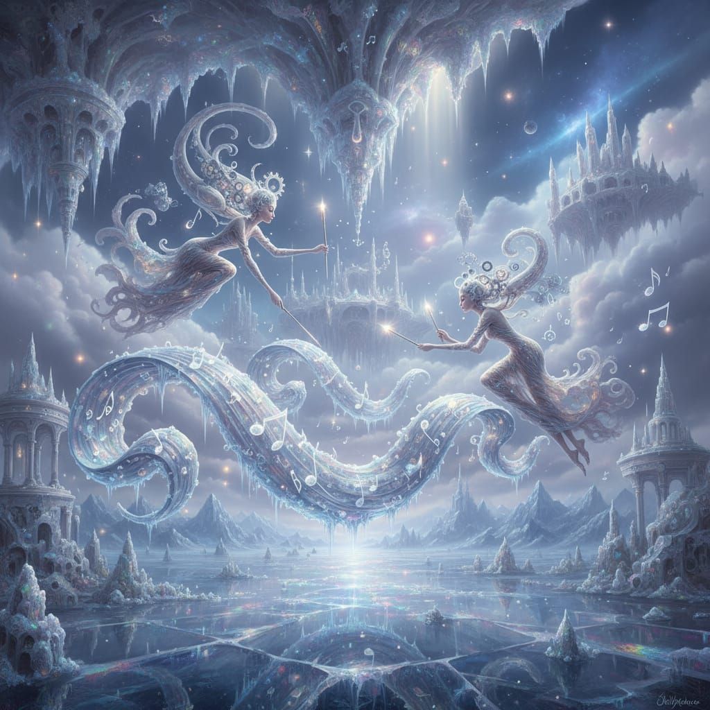 Surreal Sculptors Carving Frozen Music Waves