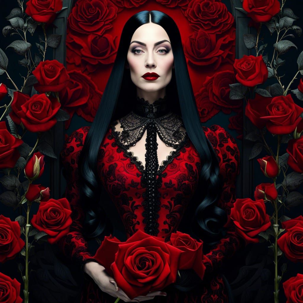 Victorian Morticia Addams