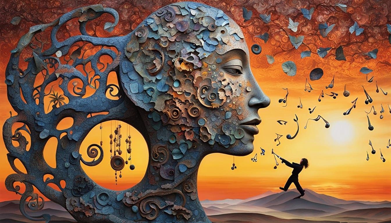 Surreal Fragmented Sculpture Celebrating Strength and Resili...