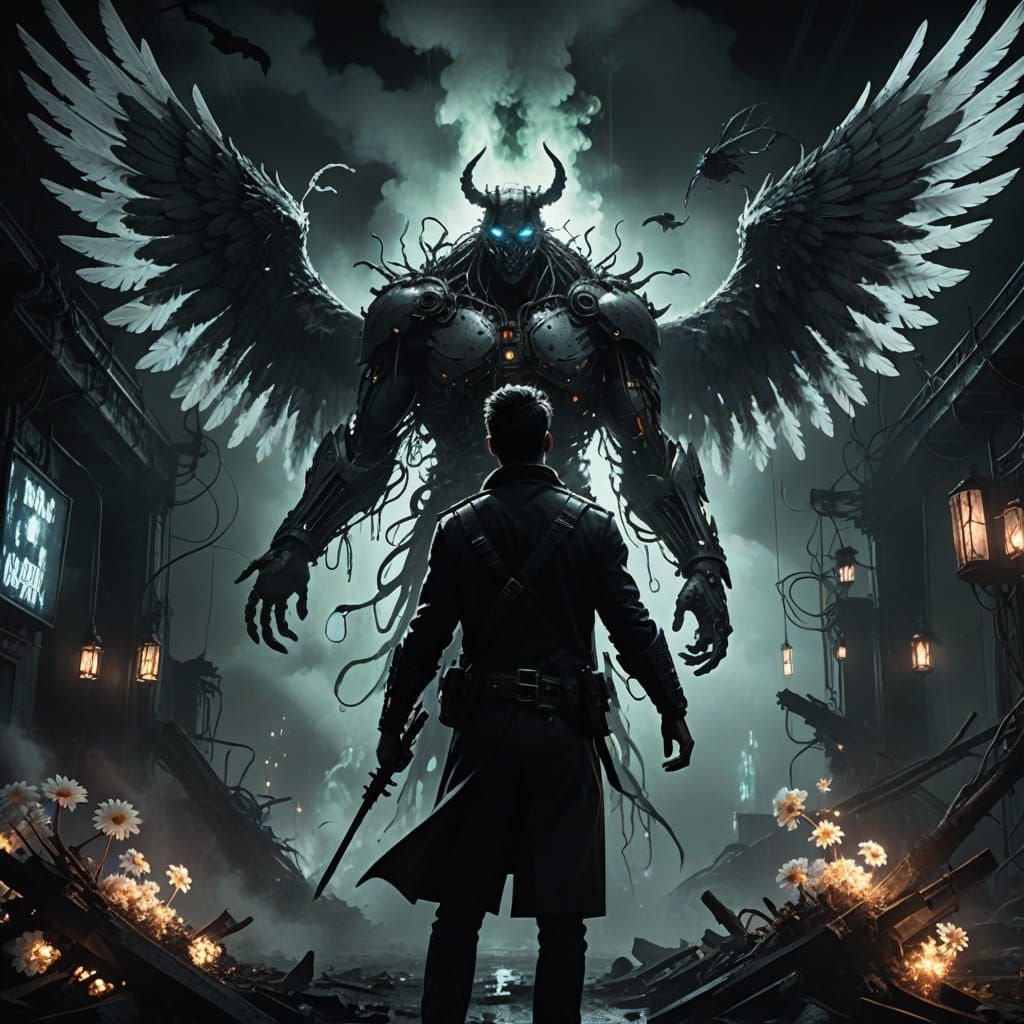 Ethereal Embrace: Dark Fantasy Digital Art