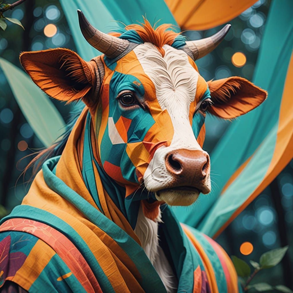 Serene Fabric Landscapes in Warm Golden Hour