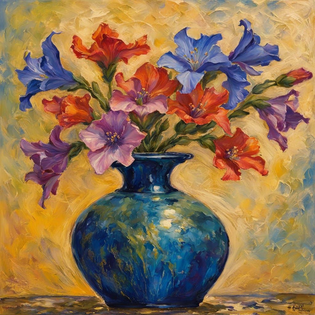 Gentian in a small vase