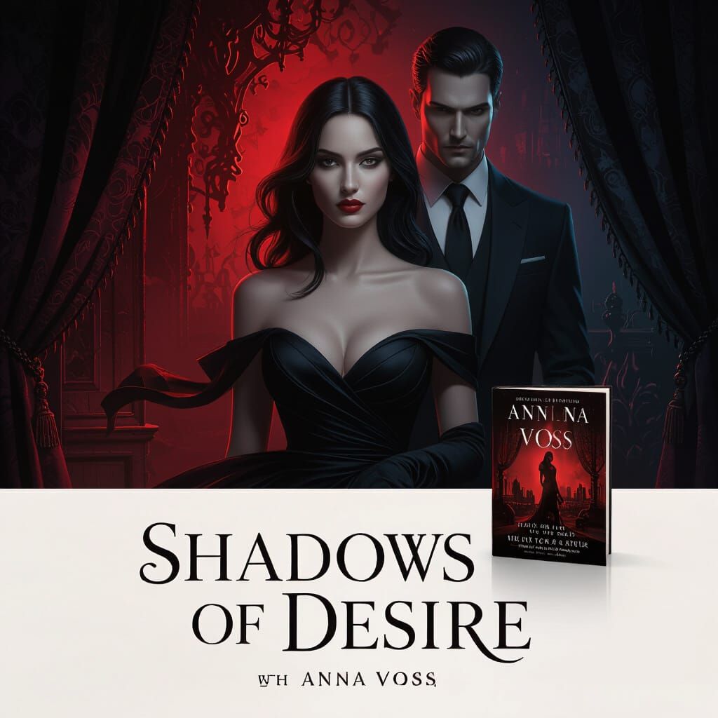 Dark Romance Book Cover: Shadows of Desire