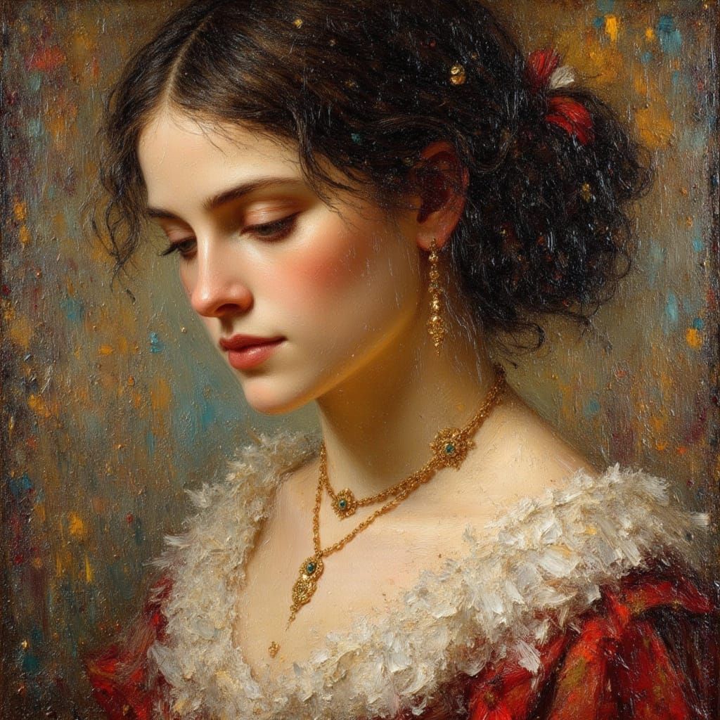 Demure Princess Portrait in Caravaggio Style