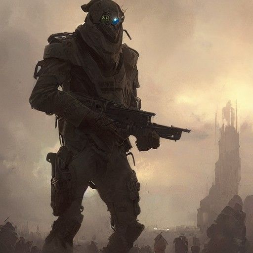 Sinister Warriors: A Greg Rutkowski-Inspired Image